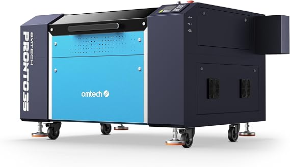 OMTech 60W CO2 Laser Engraver, 28"x20" Laser Engraving Machine with Autofocus 2 Way Pass-Throughs Built-in Air Assist, Commercial Laser Cutting Etching Machine for Wood Glass Acrylic Leather More