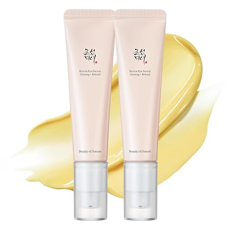 Beauty of Joseon Revive eye serum Ginseng + Retinal Korean Skincare Eye Cream Ideal with Eye Pads Against Wrinkles Uneven Skin Tone Serum for Eye Care 30 ml 2EA