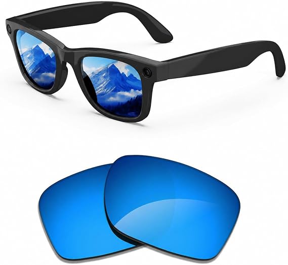 Replacement Polarized Lenses Compatible with Ray-Ban Meta Wayfarer
