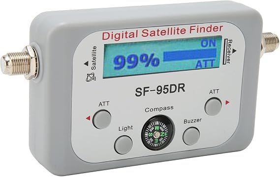 Digital Satellite Finder Meter, 950 to 2150MHz ATT Buzzer Function Satellite Meter with , Strength Meter for DirecTV