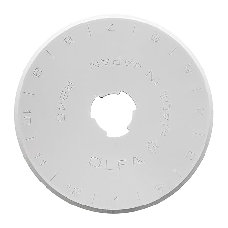 OLFA 45mm Rotary Replacement Blades (RB45-10) - Tungsten Steel, 10 Blades