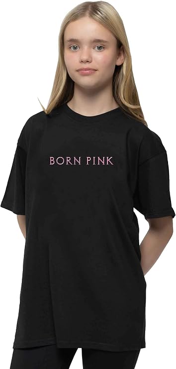 BLACKPINK T Shirt Born Pink Band Logo Official Unisex Black Size M