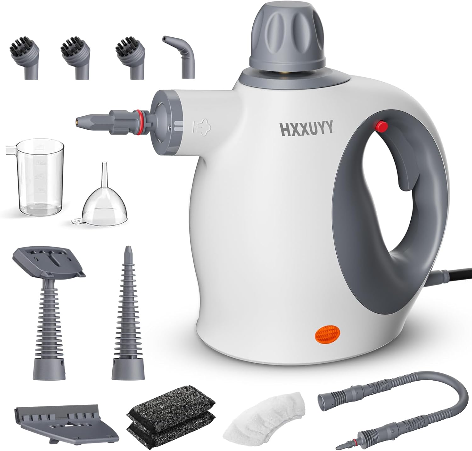 Multi-Surface Handheld Pressurized Steam Cleaner with 13 Accessories, Portable Steamer for Cleaning, Multipurpose Steam Cleaner for Home, Car, Bathroom, Grease, Upholstery, Floor, Grout and More