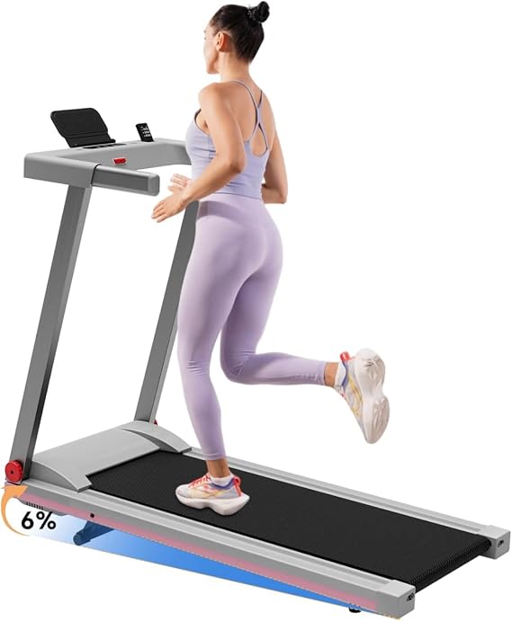 MJWW Walking Pad, Auto Incline, 3.0HP, 300lb, Under-Desk, Remote LED