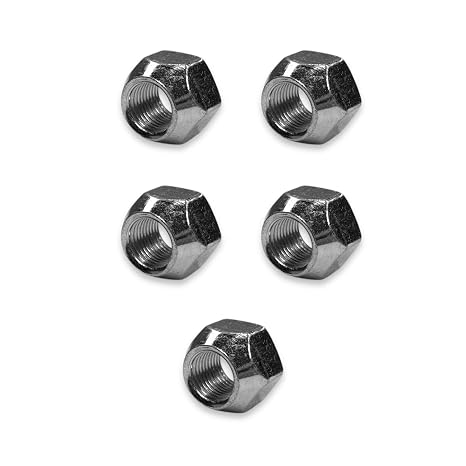 BCP Fasteners 7/16-20 Zinc-Plated Open End Acorn Lug Nuts, 5 Pack