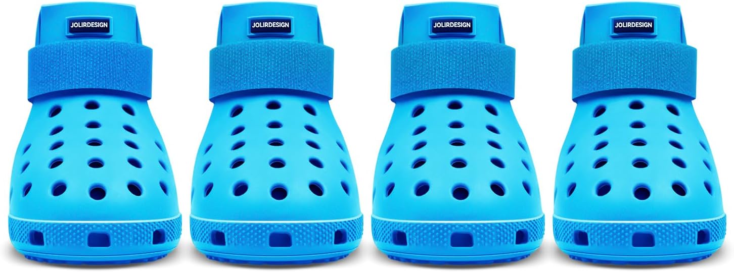 Dog Shoes for Hot Pavement - Dog Shoe for Small & Medium & Large Dogs, Dog Boots Paw Protectors, Easy ON & Off, Non-Slip, Waterproof, Easy-Clean Dog Booties for Beach and Snow Blue, L