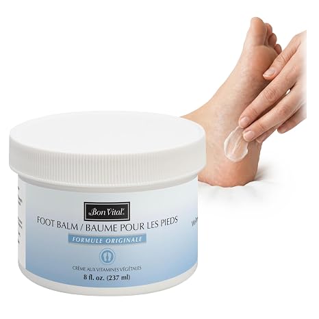 Bon Vital' Original Foot Balm, Foot Cream for Dry Skin & Cracked Heels, Moisturize Feet & Speed Healing of Blisters & Abrasions on Heel, Increase Circulation in Feet, 3.38 Ounce Tube