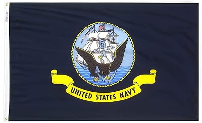 Annin Flagmakers U.S. Navy Military Flag USA-Made to Official Specifications, Officially Licensed, 3 x 5 Feet Model 439030