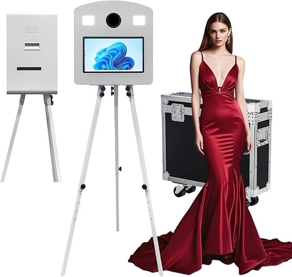 Photo Booth Machine,15.6inch Photo Booth with Mini PC,Portable Photo Booth Perfect for Wedding,Halloween,Party,Events (Photo Booth Machine)