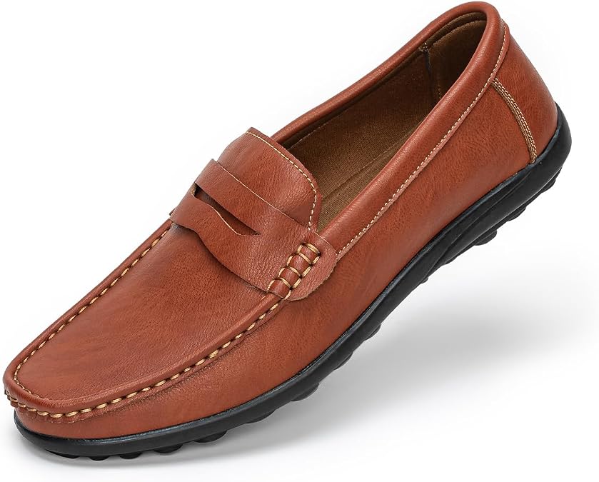 Men's Loafers Flat Slip-on Driving Shoes Breathable Casual Moccasin Shoes