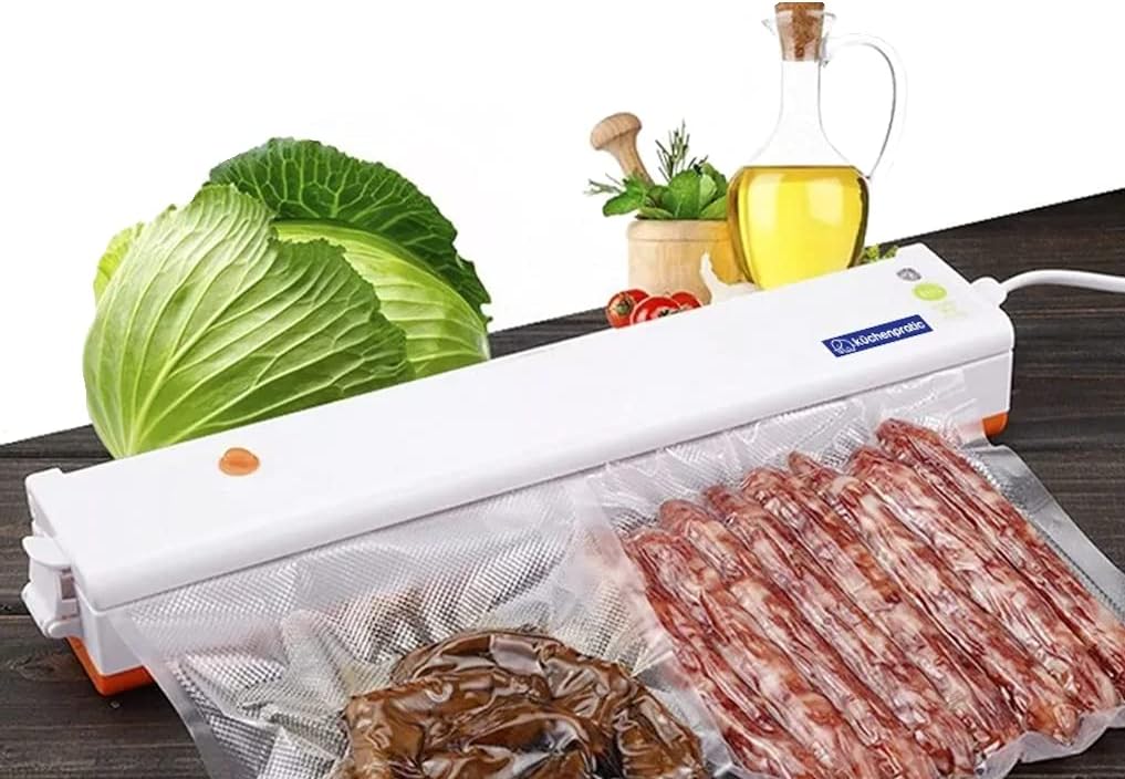 Küchen Pratic Home Type Electric Vacuum Machine - Food Vacuum Machine - 10 Bags Gift - Blue