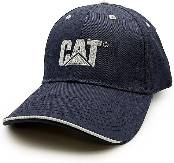 Caterpillar Equipment Navy Blue and Gray Sandwich Cap/Hat