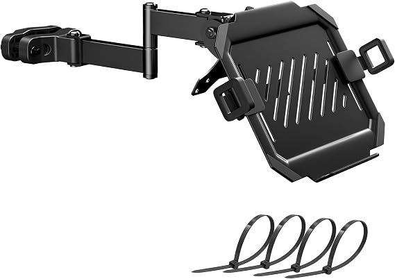 PUTORSEN Laptop Pole Mount Tray Universal Full Motion Arm Holder with Removable 75mm & 100mm VESA Plate, Fits 1218 Inch, Black