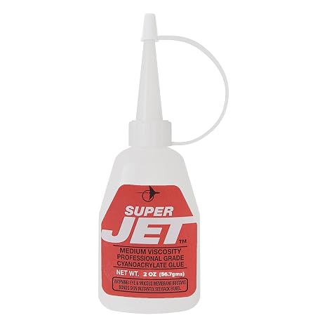 Jet Glue Super Jet - Medium Thickness Industrial Strength CA Glue - Forms Strong Bonds with Just Anything - Ideal for All Instant Bond Situations