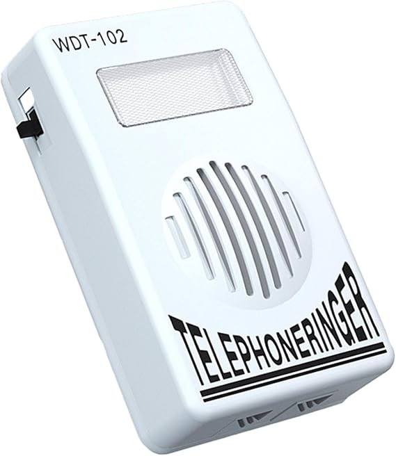 Adjustable Telephone Amplifier with Flashing Lights for Landline Phone Telephone Sound Enhancer Wall Mountable