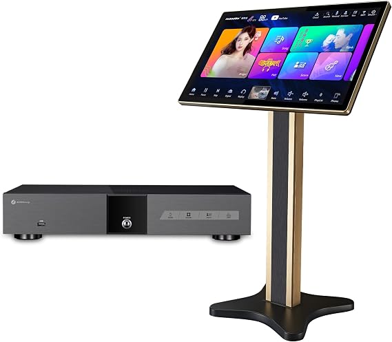 Karaoke Machine:Karaoke Player with 21.5" Touchscreen | KV V5 MAX Karaoke Machine with WiFi, YouTube Support, 650,000+ Online Songs, 4K HD Output, Home KTV System for Party