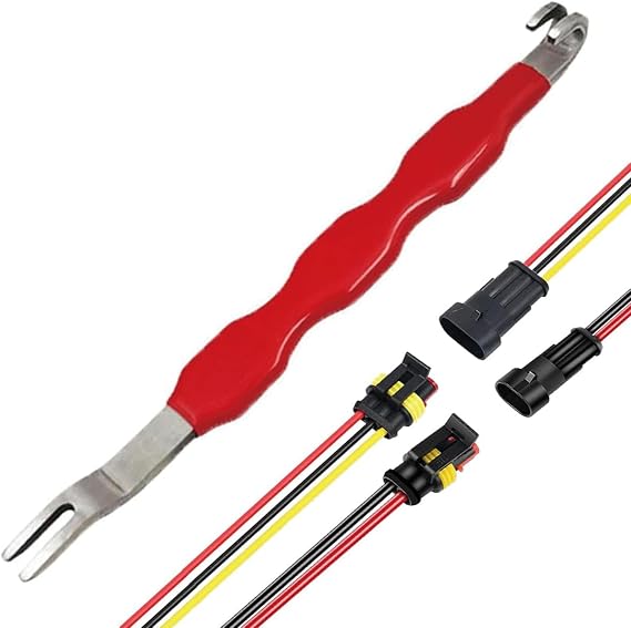YITOO Automotive Electrical Terminal Connector Separator Removal Tool, Universal Electrical Connector Remover for Most Vehicles, Includes 2/3 Pin Waterproof Connector Kit for Professional Auto Repair