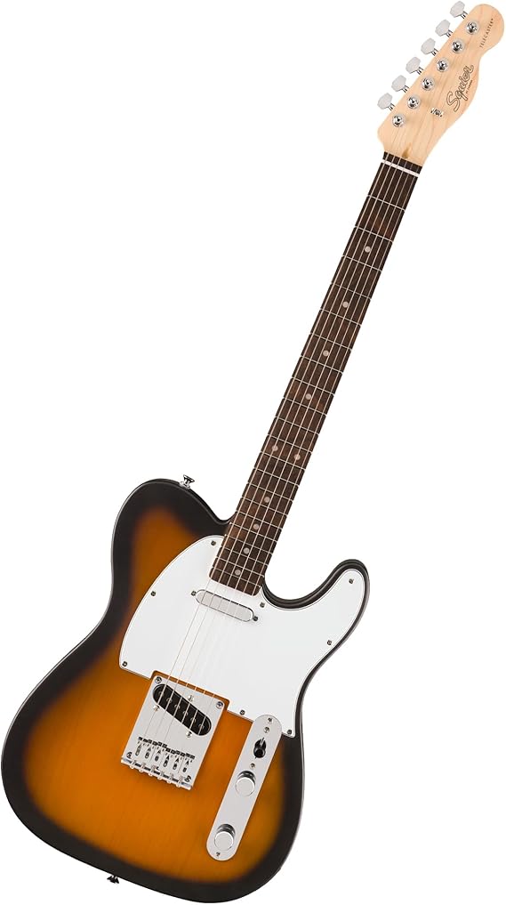 squier by fender debut collection ™ telecaster ® electric guitar, laurel fingerboard, white pickguard, 2-color sunburst