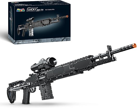 Nueris 1:1 MK14 Building Blocks Sets - 1468 PCS Model Collection Toy Building Bricks Set Shootable - Simulation Militarily Toy Lovers for Kids and Adults Gift