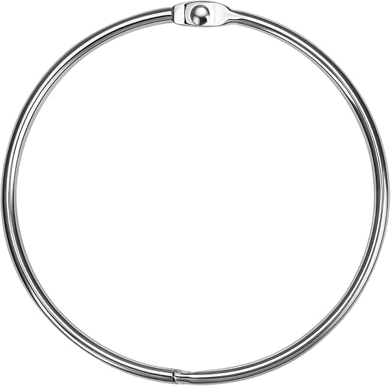 OWLKELA Jumbo Binder Rings, 6 Pcs, 4inch, Silver