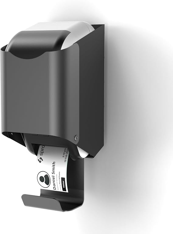 SPROCKET Wall Mount for Brother QL-810W, QL-820NWB or QL-820NWBc Label Printer (Black)