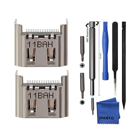 2 Pack Replacement HDMI Port for Sony Playstation 4 PS4 Display Socket Interface Jack Connector Repair Kit