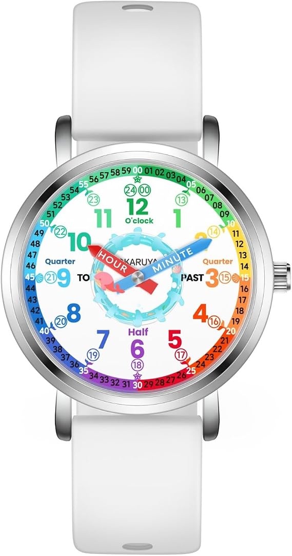 Kids Analog Watch, Learning Watch for Kids 8-12, Waterproof Childrens Watches for Boys Ages 5-7 6-8, Girls Watches