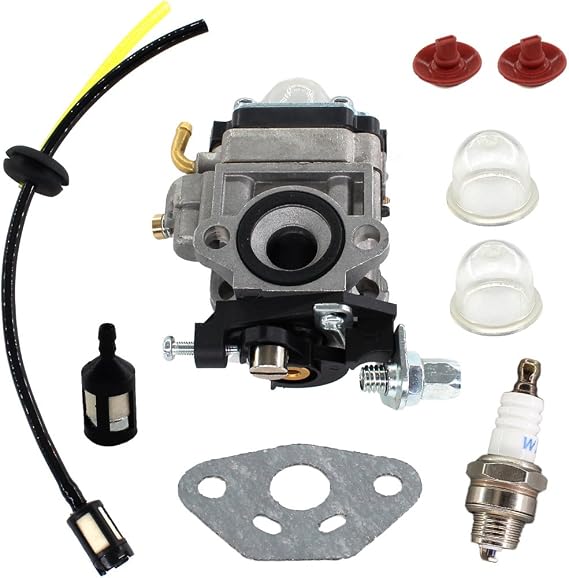 USPEEDA Carburetor for VIZA Motors Keyang Engine KY171 33cc Engines Fuel Line Tune Up Kit