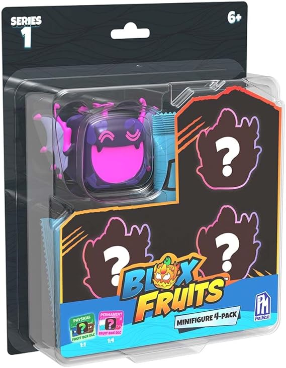 Blox Fruits - Mystery Fruit Mini Figure 4-Pack Height 1.5 Inches, Series 1 Includes DLC