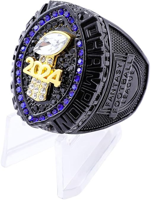2024 Fantasy Football Championship Trophy Ring Award Prize Sports Winner FFL Champion Ring