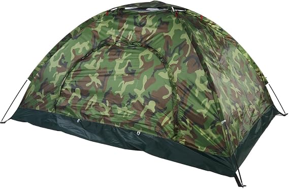Outdoor Tent, Outdoors 2 Persons Camouflage Camping Hiking Easy Setup Outdoor Camouflage UV Protection Waterproof Big Tent for Family Camping Hiking