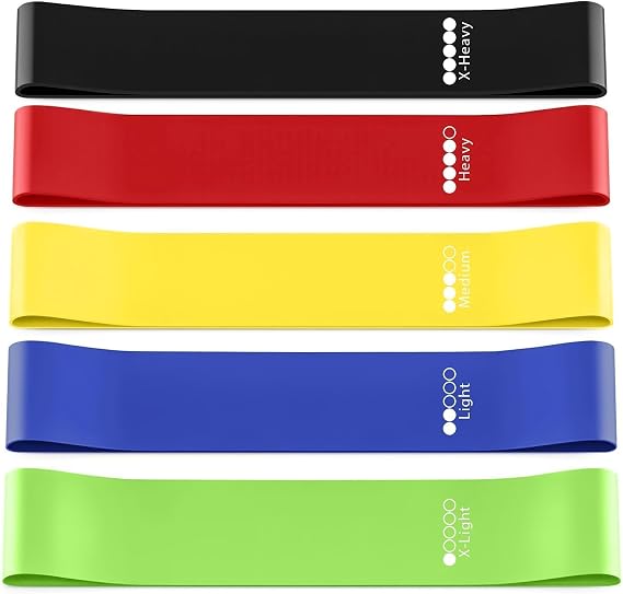 Resistance Bands for Workouts, Exercise Bands for Women and Men, Pilates Equipment, Fitness Equipment, 5 Different Levels Elastic Band for Home Gym