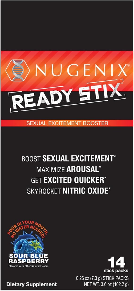 Nugenix Ready Stix - Nitric Oxide Booster for Men, Ready to-go Powder, 14ct
