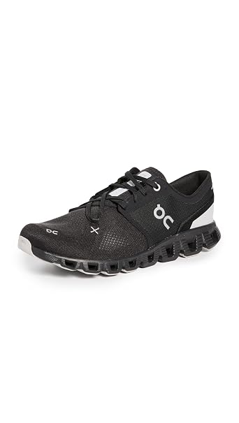 On Men's Cloud X 3 Sneakers, Black, 7.5 Medium US