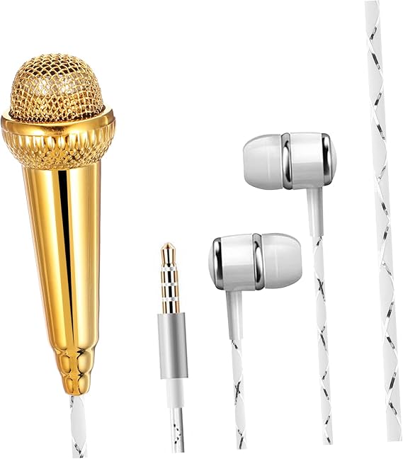 BESPORTBLE Miniature Microphone, Portable Tiny Vocal Mic, Plastic Compact Design, Easy to Use for Interviewing and Household Entertainment Gift