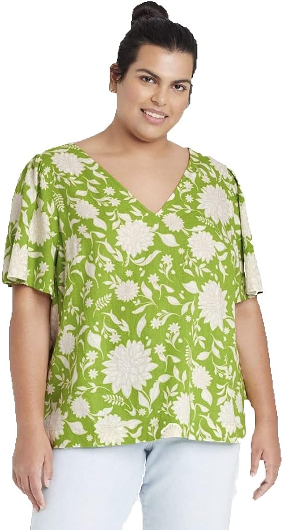 Ava & Viv Women's Plus Size Short Sleeve Blouse -