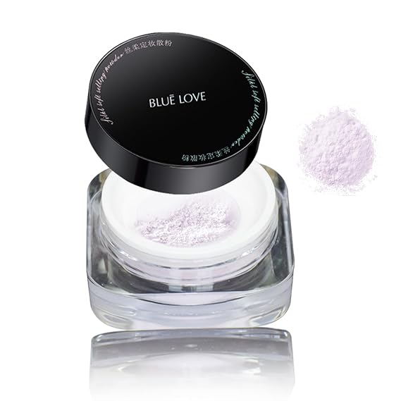BLUE LOVE Loose Setting Powder - Oil Control, Waterproof, Flawless (Purple)