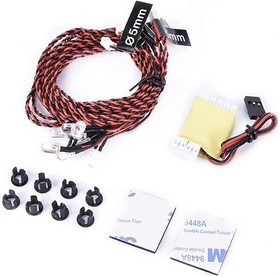 True Realism Navigation Lights 8 LED Light System Kit for RC Remote Control Airplane Helicopter