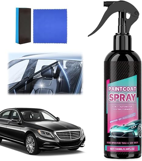 Multi-Functional Coating Renewal Agent, 3 in 1 Ceramic Car Coating Spray, High Protection Quick Car Coating Spray Fast-Acting, Nanotechnology Plastic Parts Refurbish Agent-100ml
