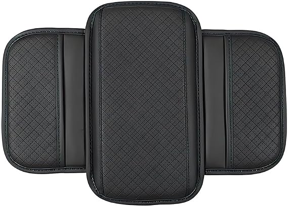 Car Armrest Box Cover Mat for Audi Q7 SQ7, Centre Console Lid Protector, Car Center Console Cover, Armrest Seat Box Cover Protector,BlackA