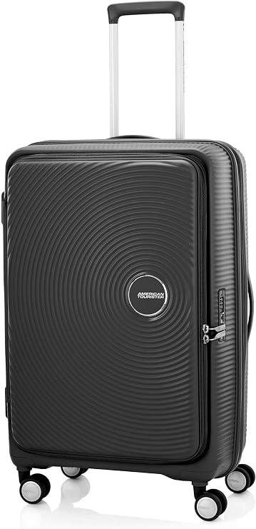 American Tourister Suitcase, Carry Case, Curio CURIO Spinner, Expandable, Book Opening, S/M/L/Trunk, black