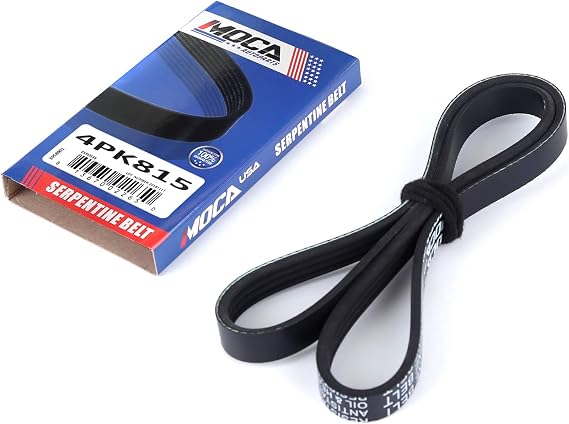 4PK815 EPDM Serpentine Belt Fit 98-01 for Chevrolet Metro, 89-97 for Geo Tracker, 92-95 for Honda Civic, 01-11 for Hyundai Accent, 94-99 for Nissan Sentra, 90-98 for Toyota Tercel