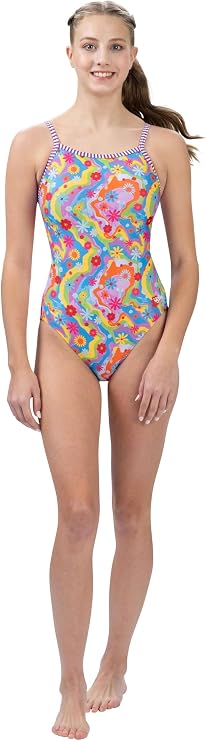 Dolfin Uglies Women's One Piece Swimsuit - Athletic V-Back Pro Training Swimsuit (Buttercup, 30)