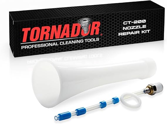 Tornador Nozzle Repair KitCompatible with Z-010 Classic & Z-014 Blow Out ToolIncludes CT-100 Cone,CT-101 Weighted Tube,CT-102 WasherRestore Air Pressure & Cleaning Performance for Car Detailing