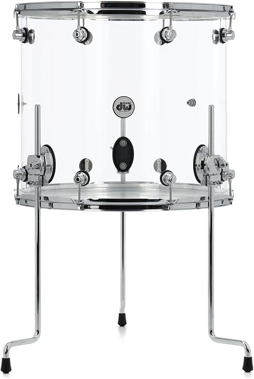 DW Design 16 x 18-inch Clear Acrylic Floor Tom with Legs