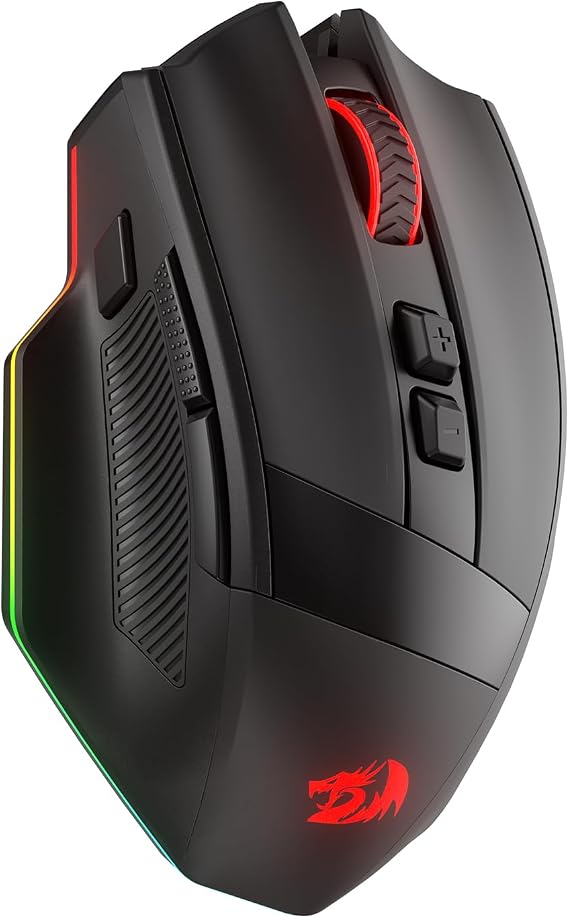 Redragon M923 PRO Wireless RGB Gaming Mouse 24K DPI Remapping Keys | Cable-Free 0 Delay, Smooth Precise Tracking, Custom Macro Keybinds, Vibing Backlight, Ergonomic Grip Body Comfort