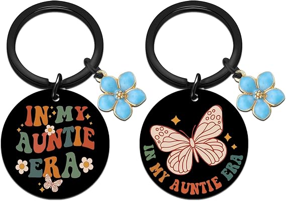 In My Auntie Era Keychain Cool Aunt Gifts From Nephew Niece Best Aunt Ever Gifts For Aunts Mothers Day Birthday Gift For Women Auntie Gift Ideas