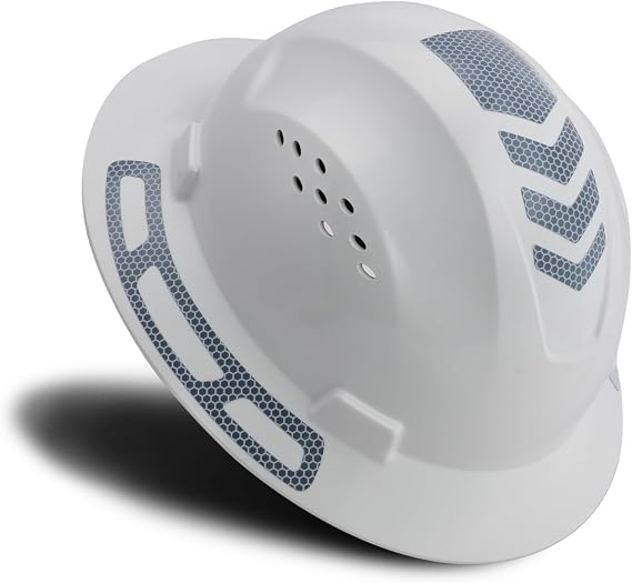 Full Brim Hard Hat Safety Helmet Vented ANSI Z89.1 Approved OSHA Hard Hats Construction Men Women Adult