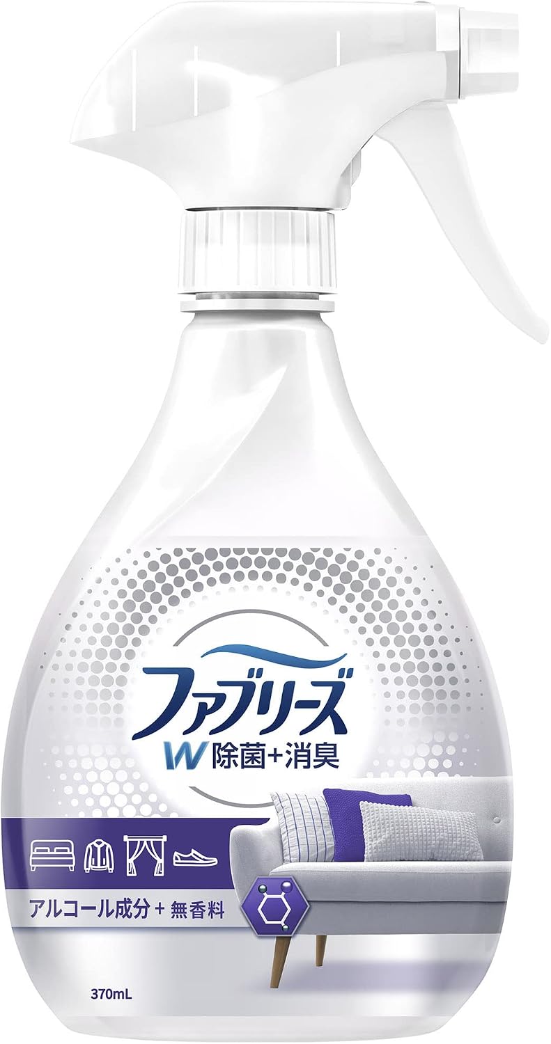 Febreze W Disinfecting  Deodorizing Spray for Cloths, Fragrance-free, Alcohol Contained, 12.5 fl oz 370 ml