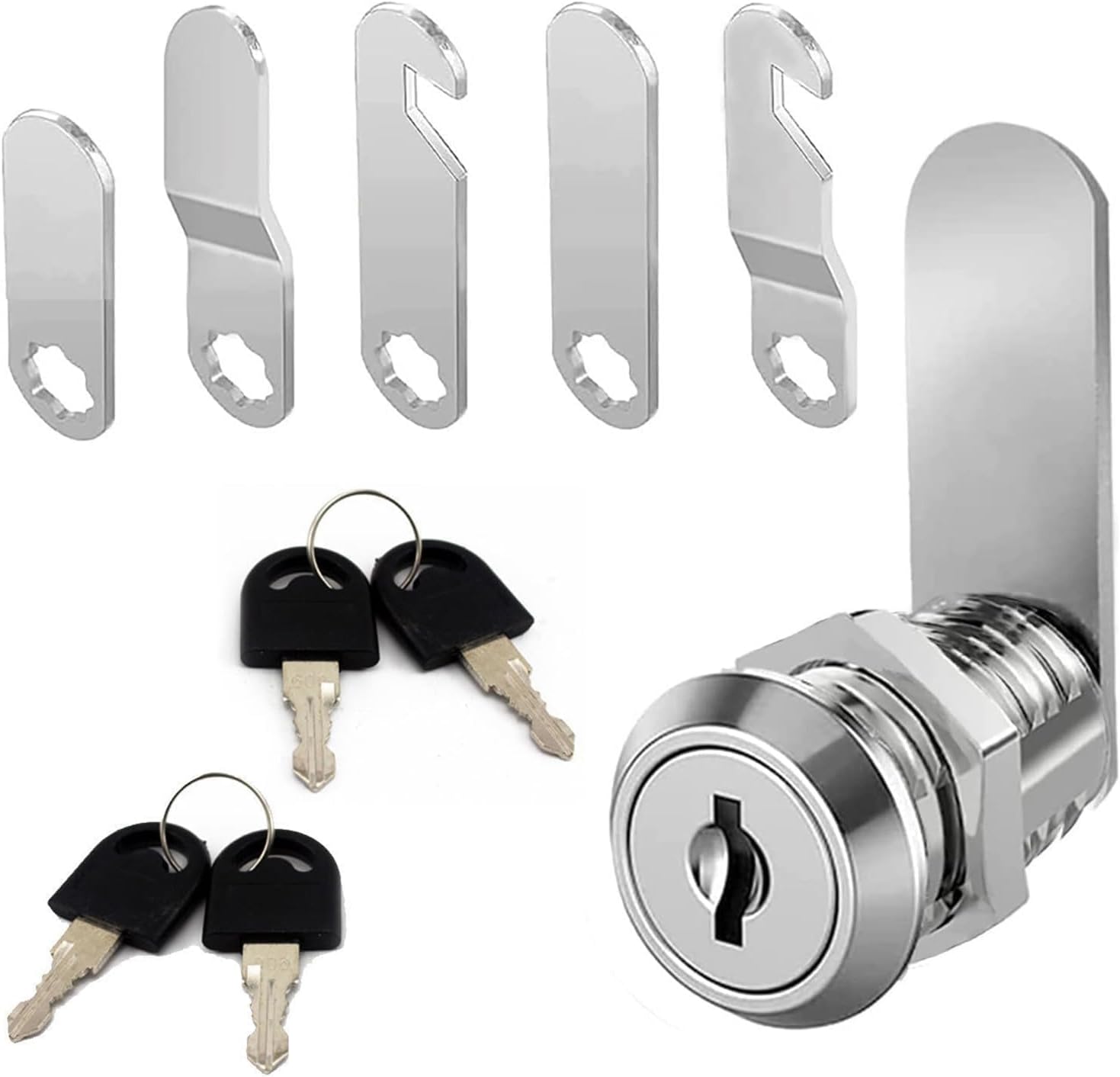 Post Box Lock,with 4 Keys, with 5 Different Lock Plates,Cabinet Locks with Key,for Letterbox Letter Box Lever Furniture Drawers Dresser Cupboard Door,Furniture Locker Security Drawer